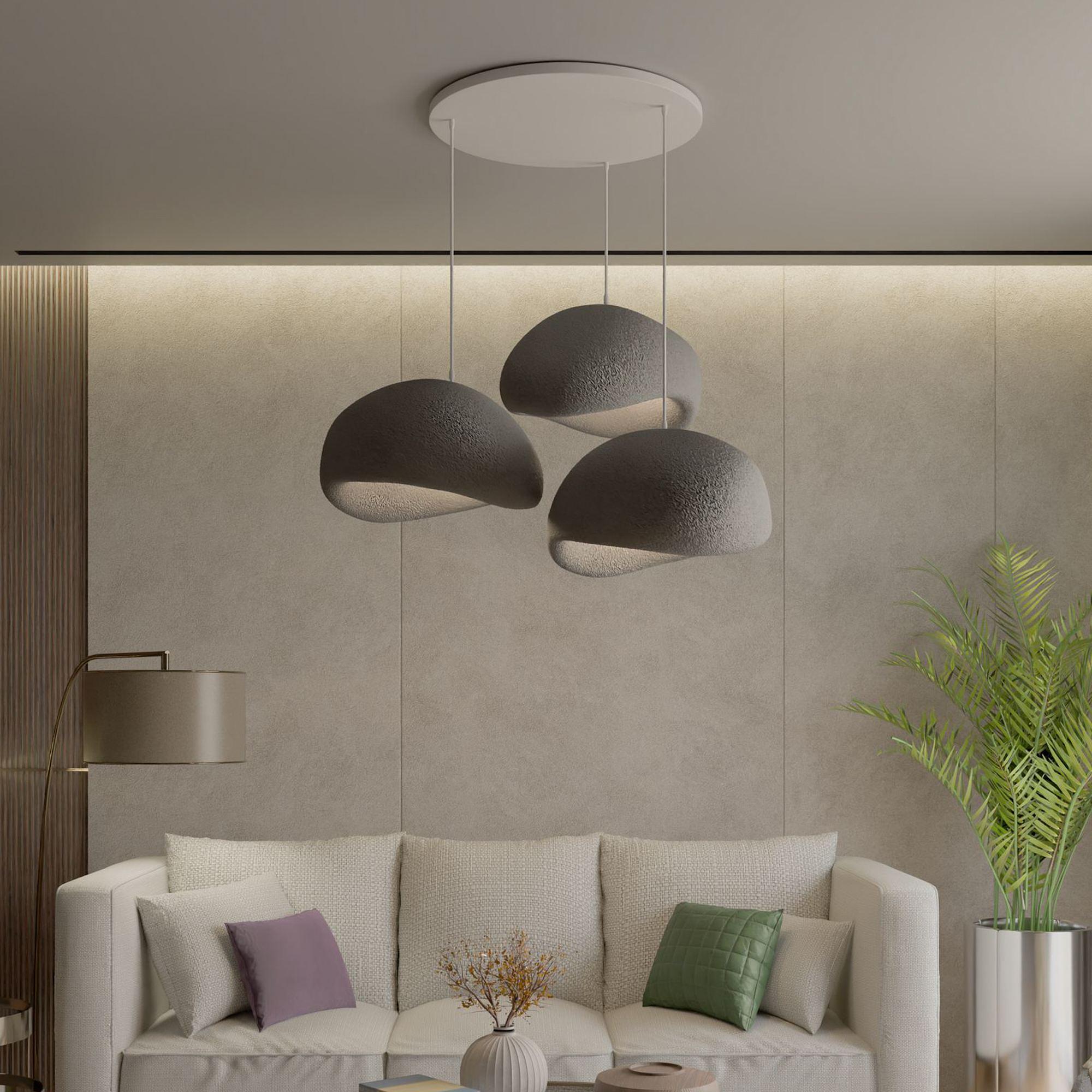 3-Flammig Wabi Sabi Haze & Hues Pendelleuchte Beton Grau 1