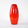 Red ceramic vase 1960s 1