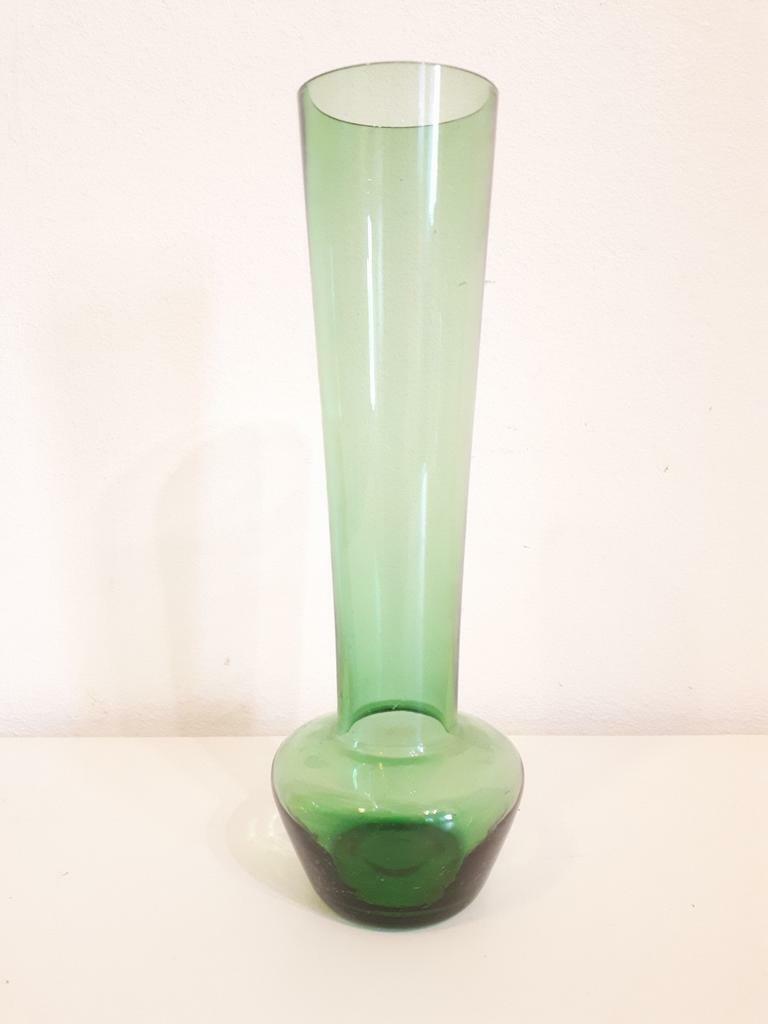 Vintage Vase Glas Grün 1