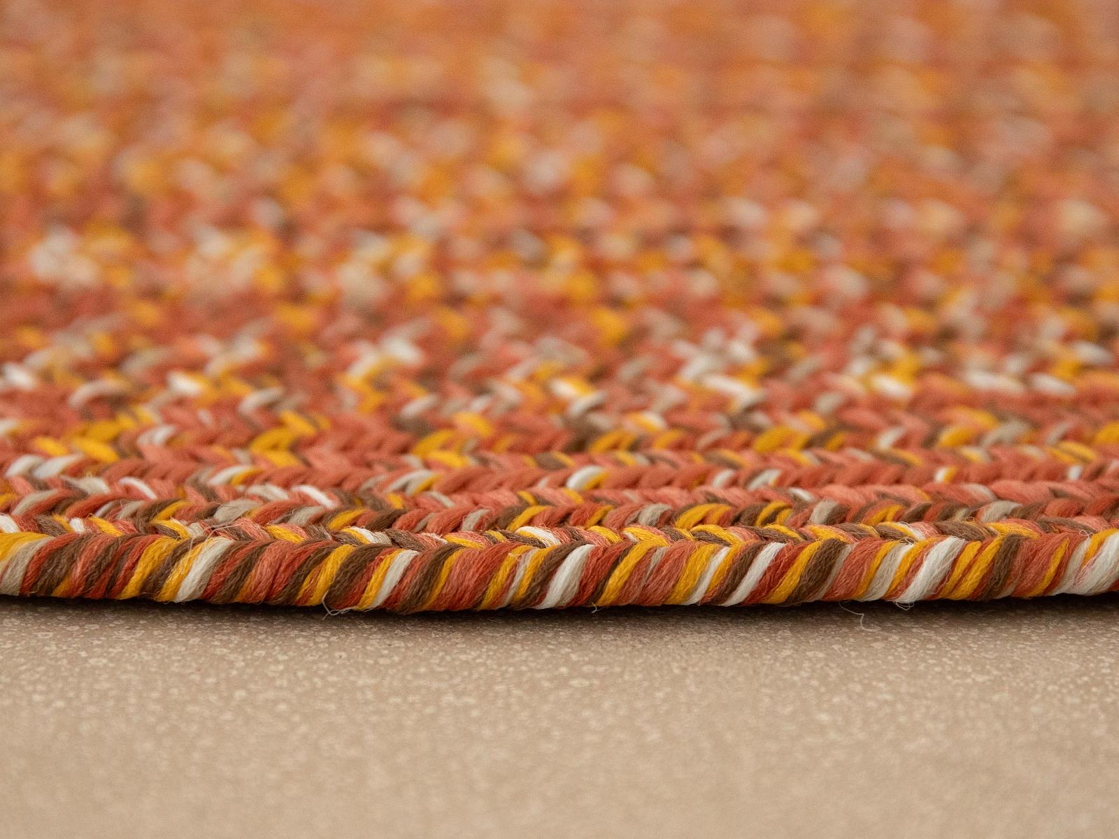 Creu Teppich Runder Synthetik Orange Terracotta 150x150 cm 3