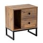 Glimmer Nightstand Brown with black legs 5