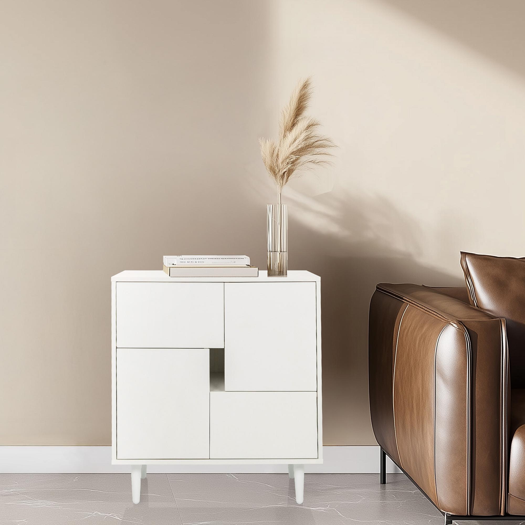 LYKKJA Chest of Drawers White 4