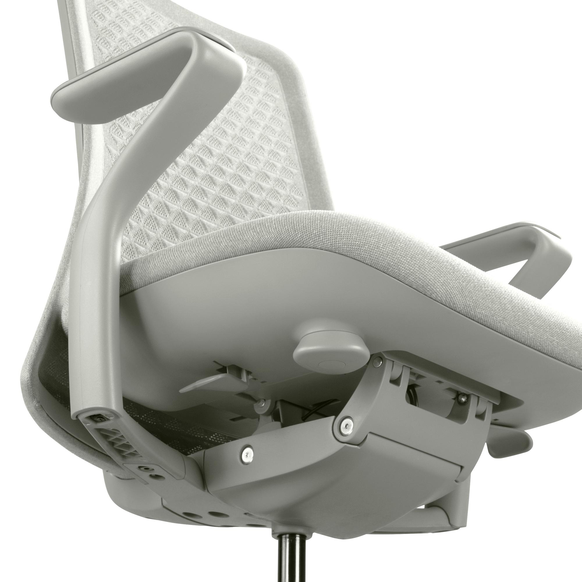 VERVIO Bürostuhl Netzstoff Hellgrau 9