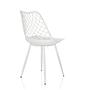 Begio S shell chair with seat cushion White 5