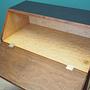 Vintage Sekretär Holz Metall Braun 1960er Jahre 13