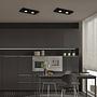 Morco LED Ceiling Light Aluminum Black 2-flame 1