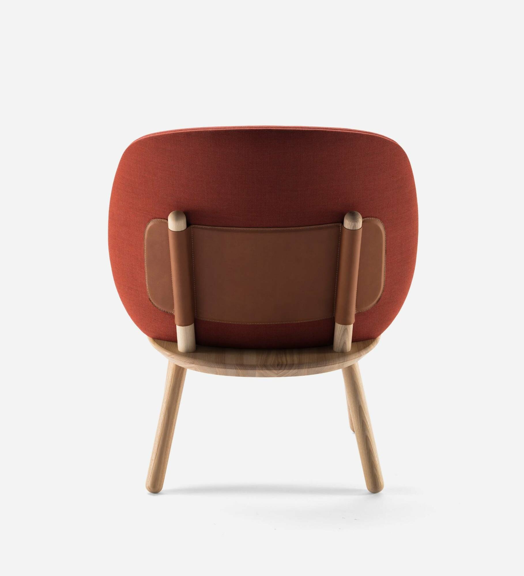 Naïve Lounge Chair Ash Wood Fabric Cognac 5