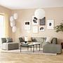 Dane 1-Sitzer Eckmodul Links Maya Warm Grey 4