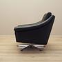 Drehsessel Leder Schwarz 1960er Jahre 4