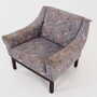 Vintage Sessel Buchenholz Textil Violett 1960er Jahre  8