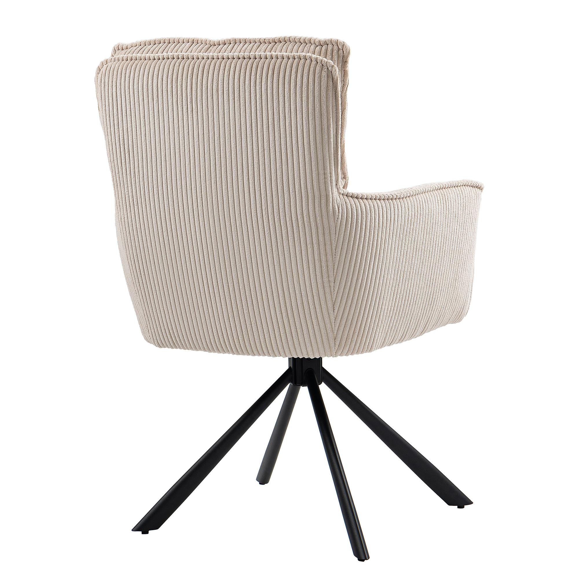 Salvin Drehbarer Armlehnenstuhl 2er-Set Beige 4