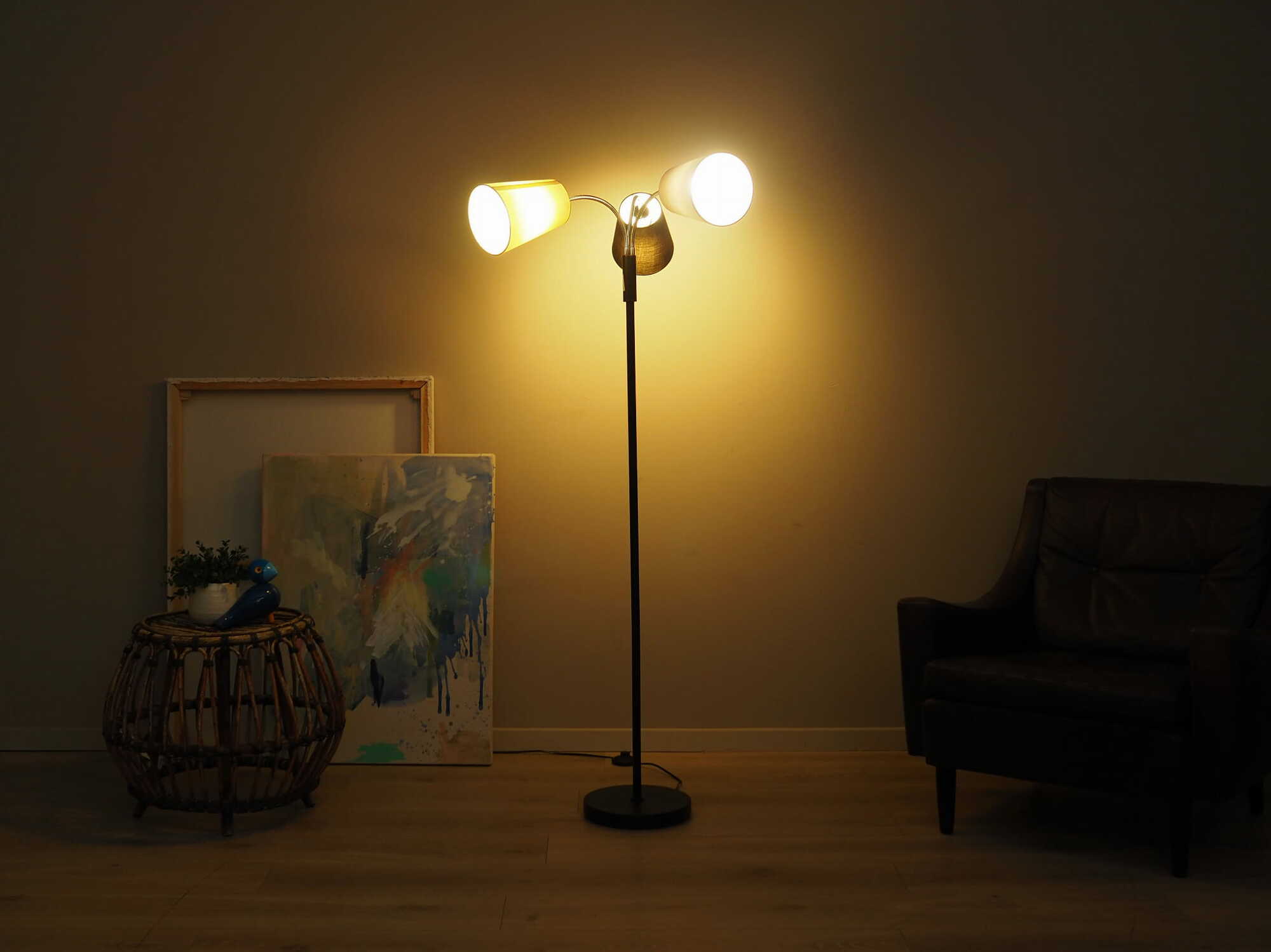 Floor lamp Metal Textile Multicolor 1970s 2