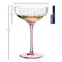 Champagne Coupe Poesia Set of 6 Crystal Glass Pink 4