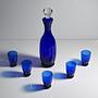 Decanter & Shot glasses Glass Cobalt blue 1