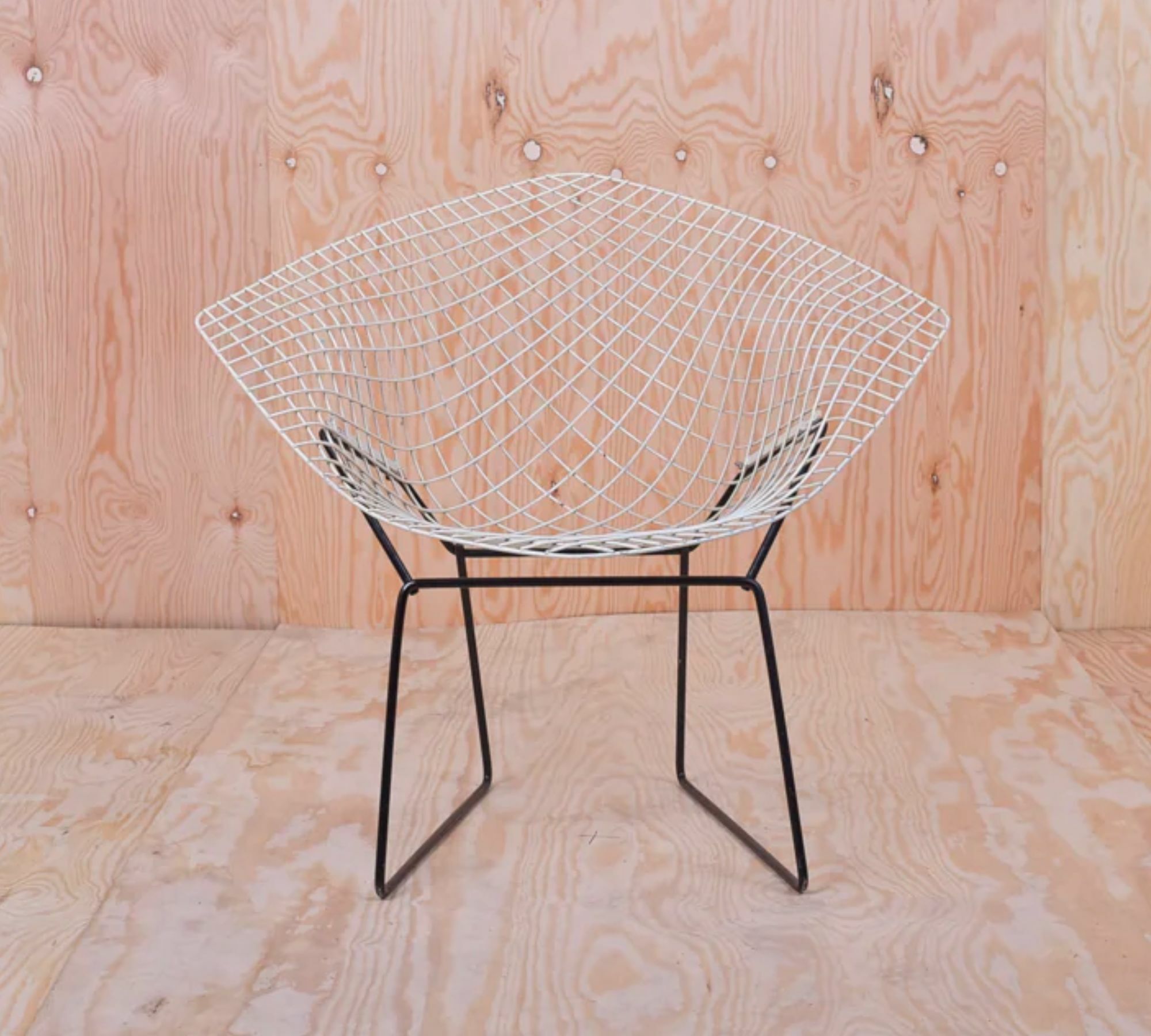 Bertoia Diamond Chair Stahl Weiß 0