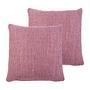 2x Dallas Kissenbezug Kunstfaser Rosa 50 x 50 cm 0