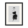 Fashion Art Print with Frame Black White 0