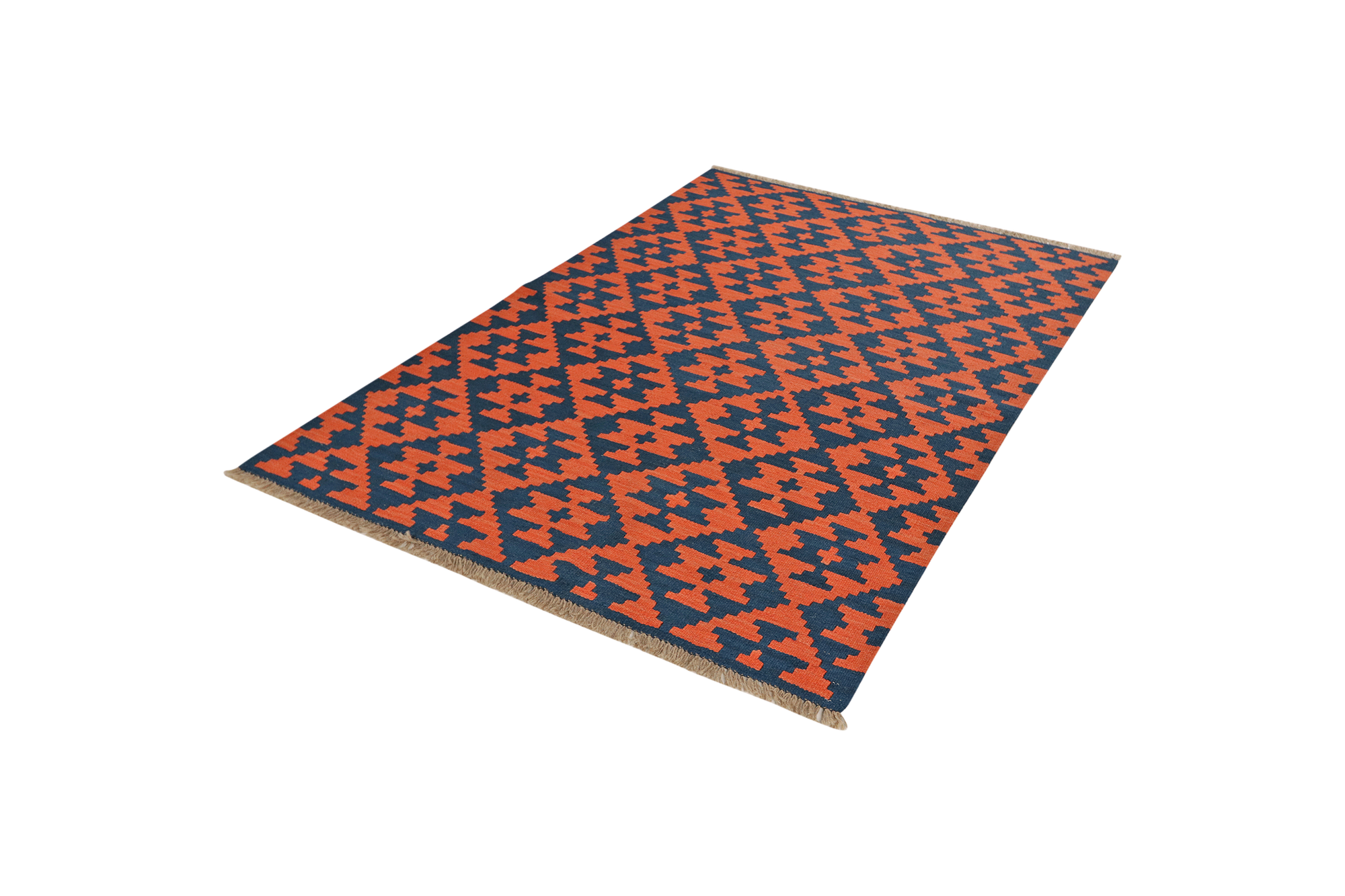 Kelim Gashgai Teppich Wolle Blau 3