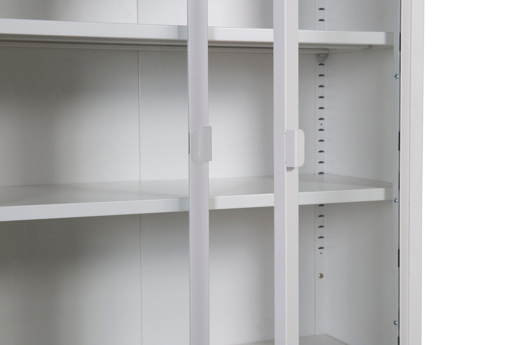 Misha Cabinet with Shelf White 2