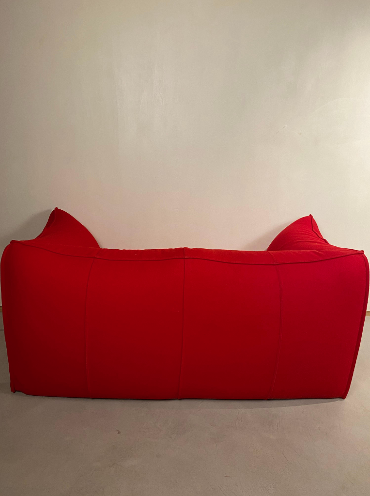 Vintage Mario Bellini La Bambole Sofa Textil Rot 3