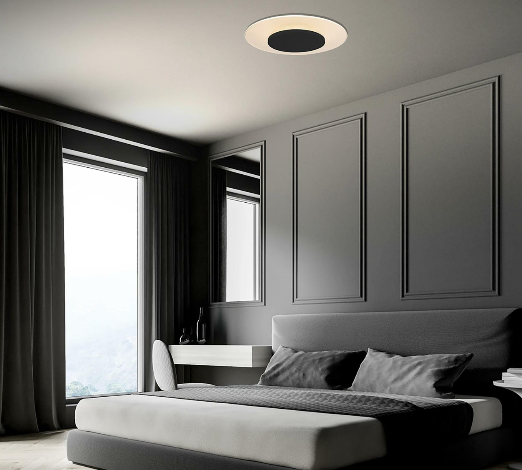 LED Deckenleuchte Acrylglas / Eisen Schwarz  2