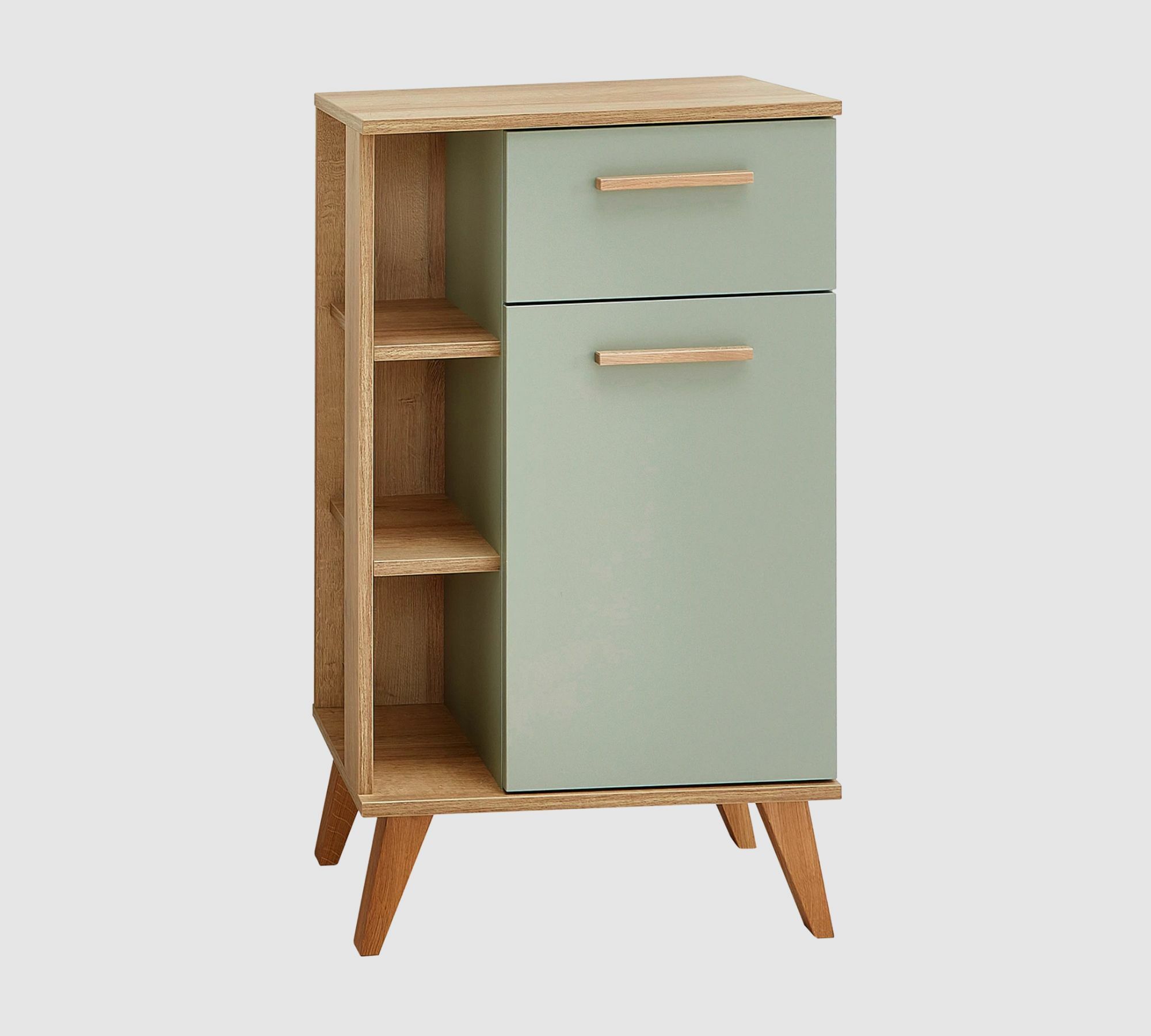 Badezimmerschrank Eichendekor Salbei 2