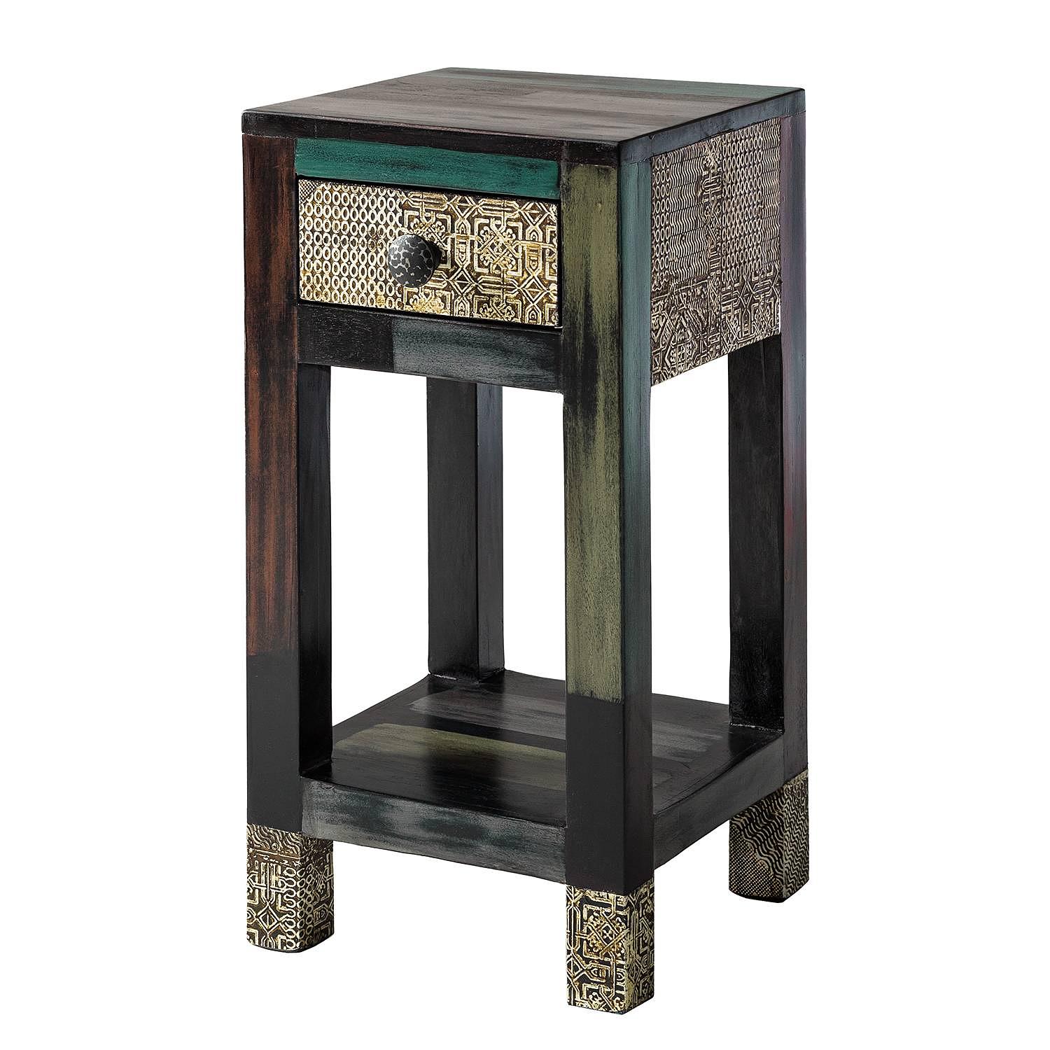 Beistelltisch Goa Mango Teilmassiv Dunkelbraun 0