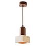 Suala Pendant Light Walnut Wood Travertine Brown 6