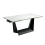 Dining table Black steel Porcelain-marble 5