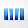 Glass set Cobalt blue 1970s 1