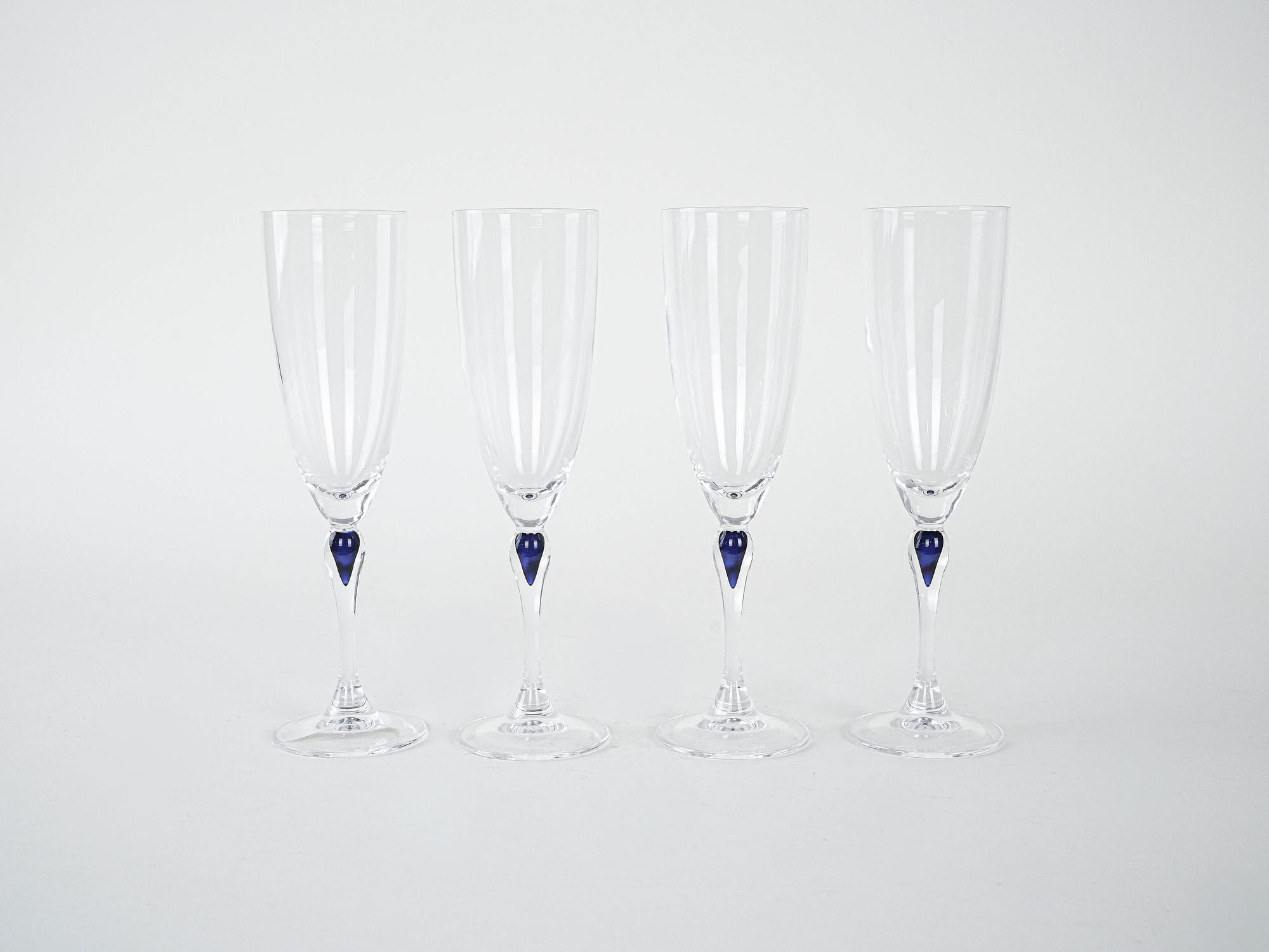 Vierer-Set Gläser 1970er Jahre 1