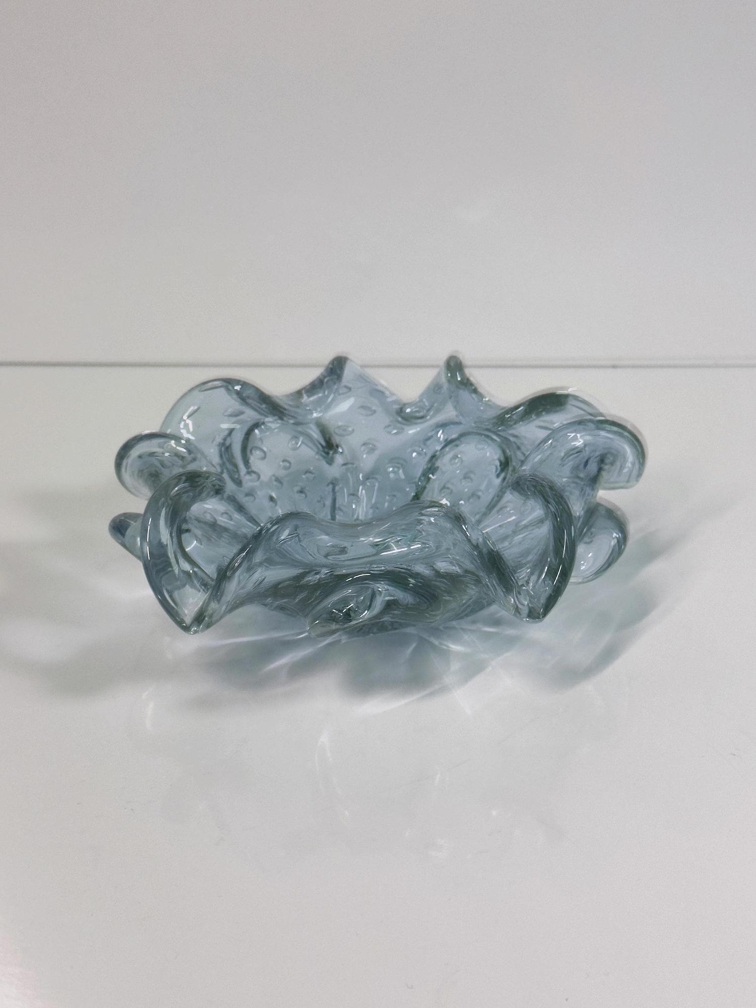 Vintage Ashtray Alexandrite Glass Lilac 50s 6