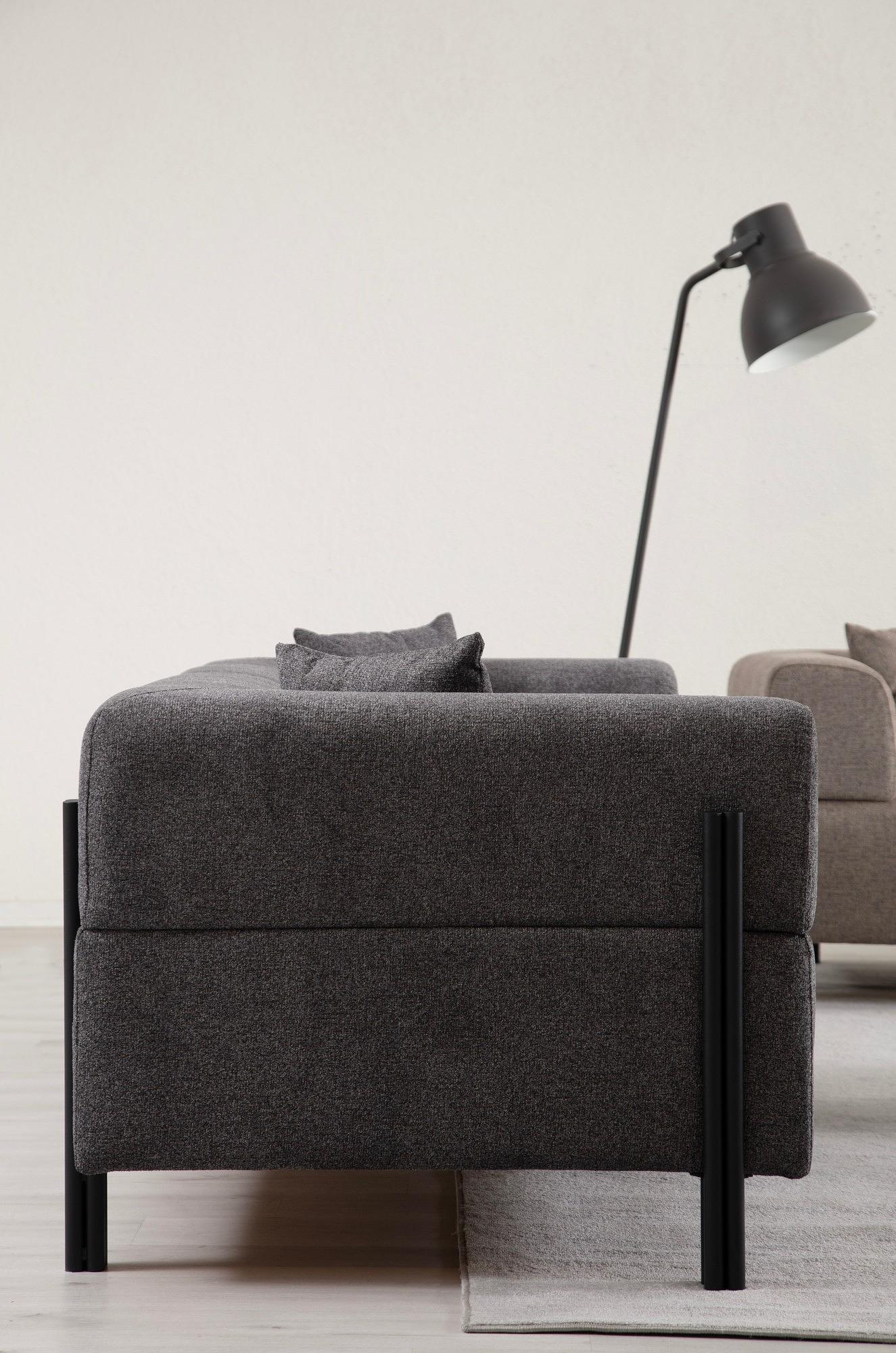 Gio 3-Sitzer Sofa Schwarzgrau 4