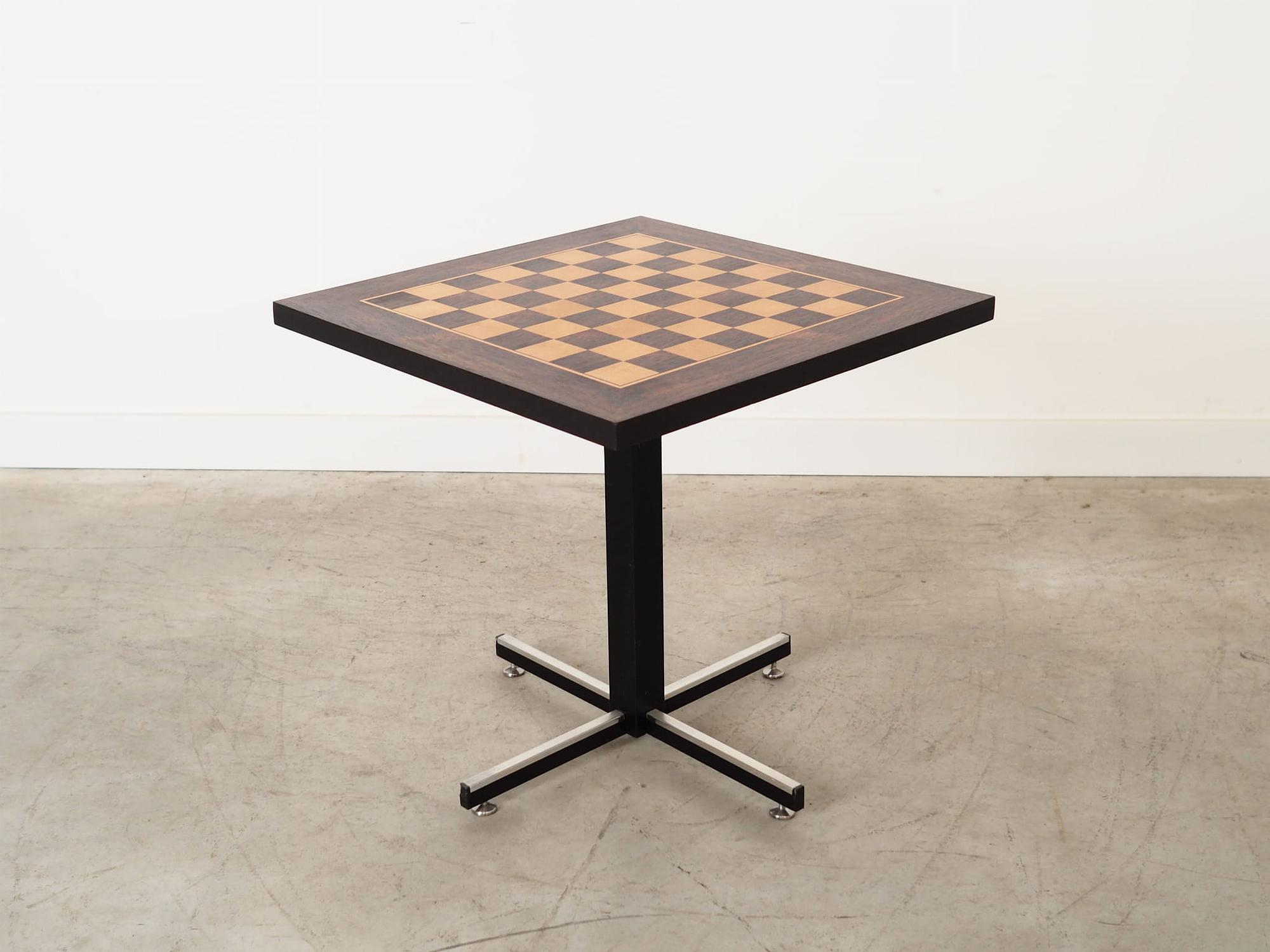 Chessboard Wood Brown 1970s 1