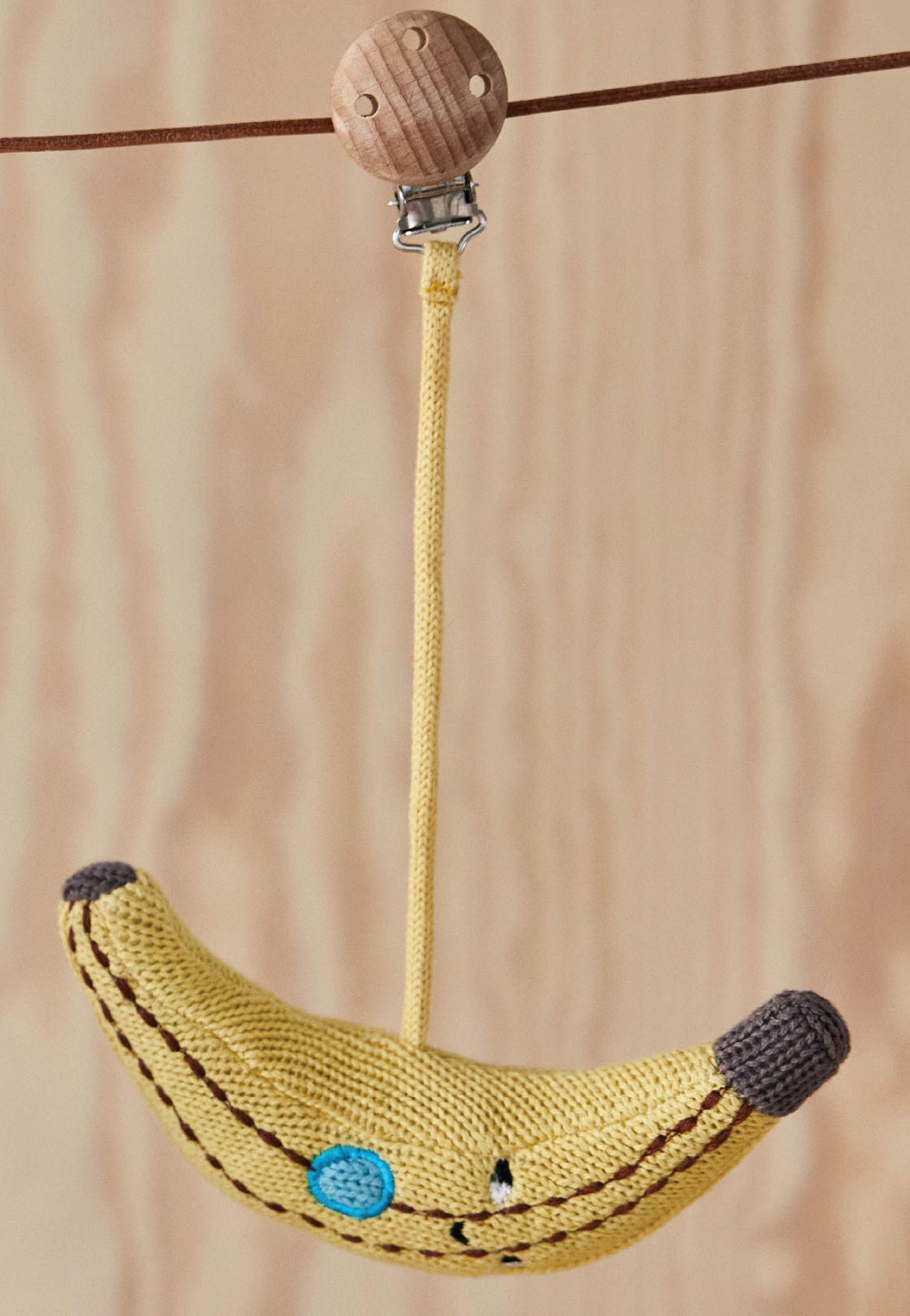 Yummy Banana Kinderwagen-Clip Baumwolle Gelb 2