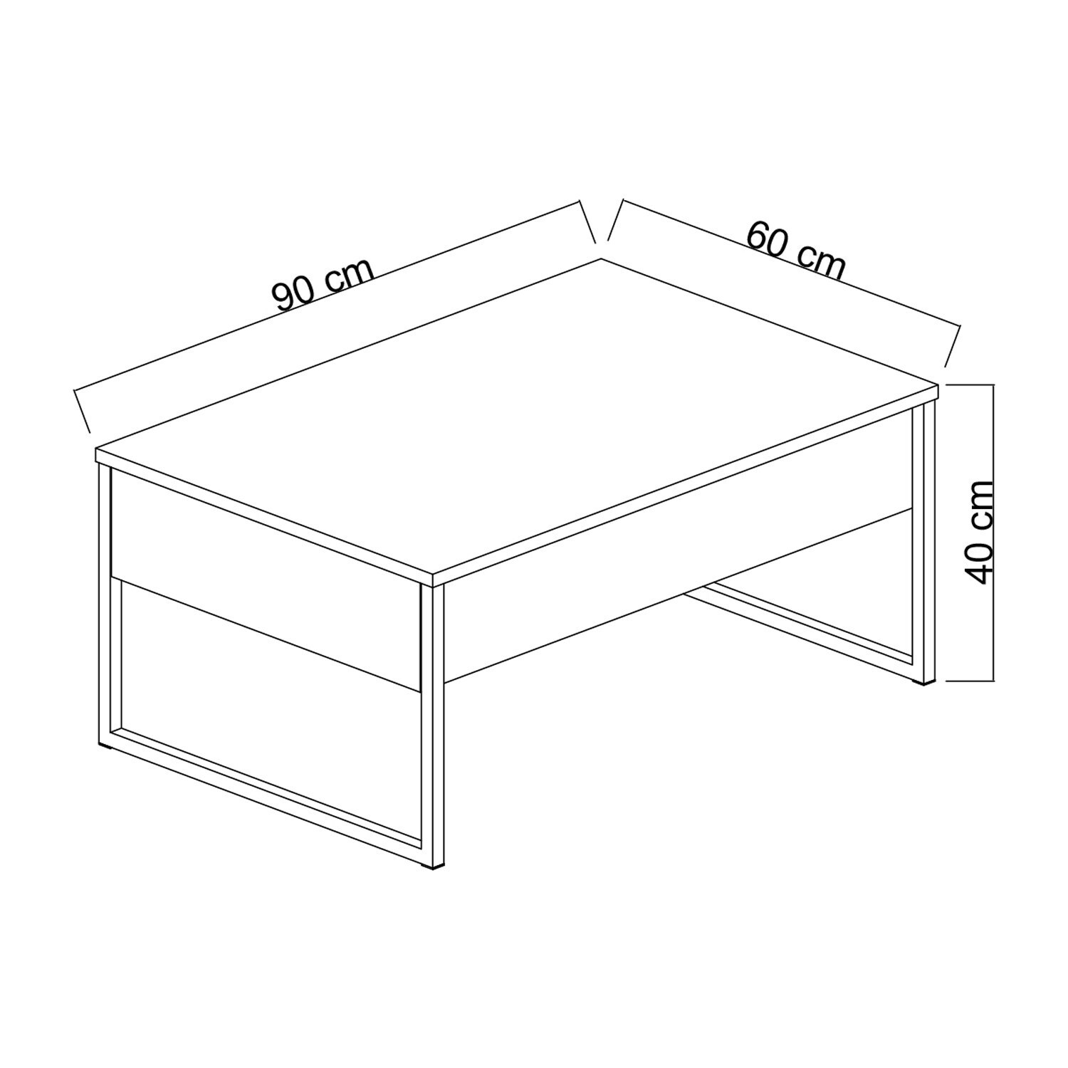 Couchtisch 90cm Weiss Gold 4