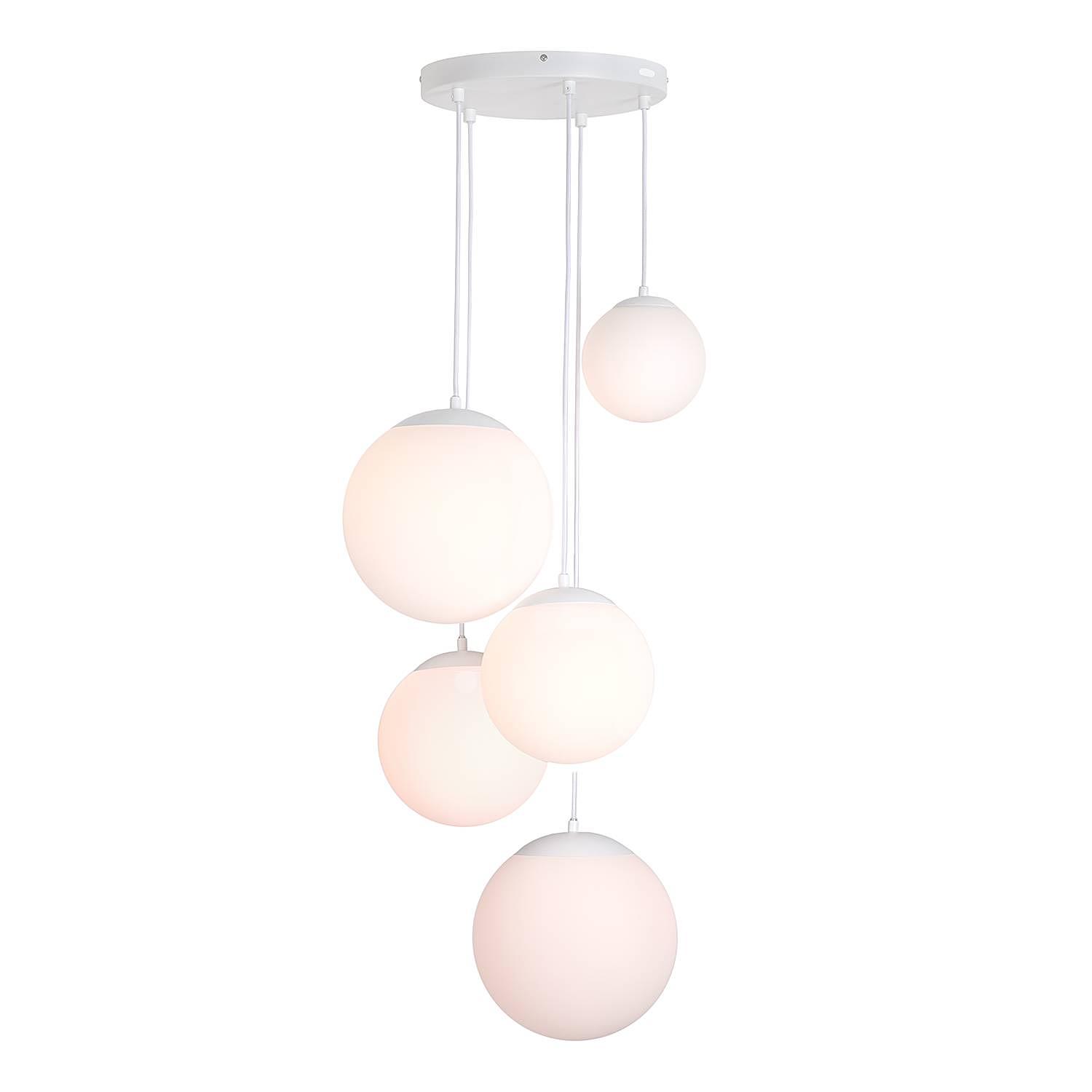 Vetle Pendelleuchte 5-Flammig Milchglas Ø 40cm 3