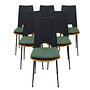 6x Carlo Ratti Dining Chair Green 1950s 0