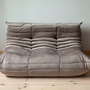 Togo Sofa 2-Sitzer Samt Warmgrau 1