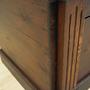 Vintage Tresor Stahl Holz Creme 1950er Jahre 11