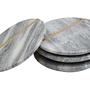 4x Kira Grey Marble Untersetzer
 4