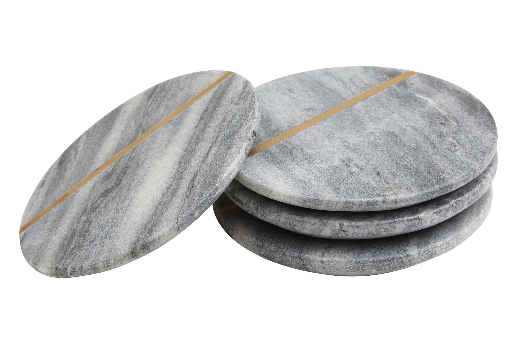 4x Kira Grey Marble Untersetzer
 4