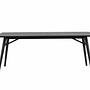 Extendable table Black Brushed 190x95cm 0