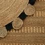 Bosie Demir Groß Naturfarbener und Schwarzer Jute Teppich 1