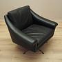 Drehsessel Leder Schwarz 1960er Jahre 8