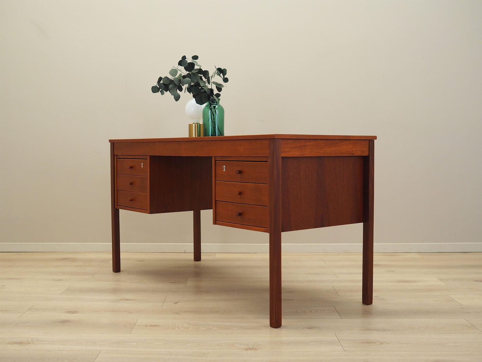 Schreibtisch Teakholz 1970er Jahre 2