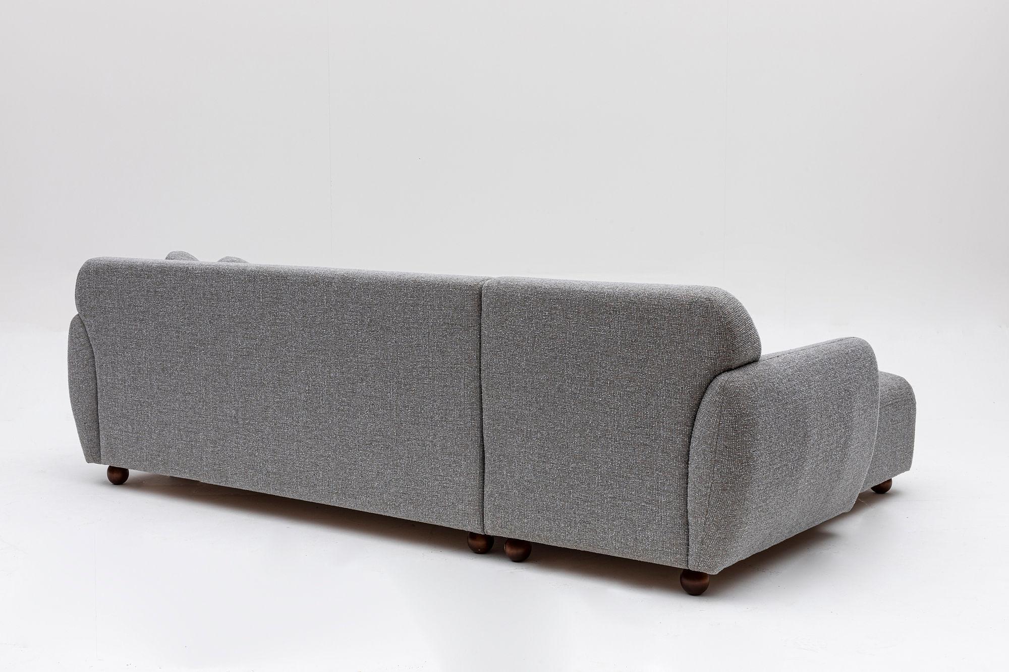 Eddy Ecksofa Links Hellgrau 9