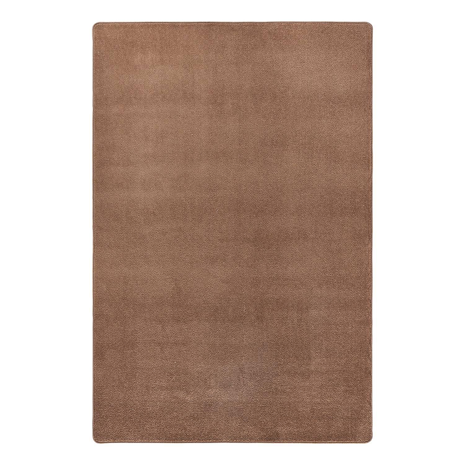 Fancy mixed fabric short-pile rug Brown 100 x 150 cm 1