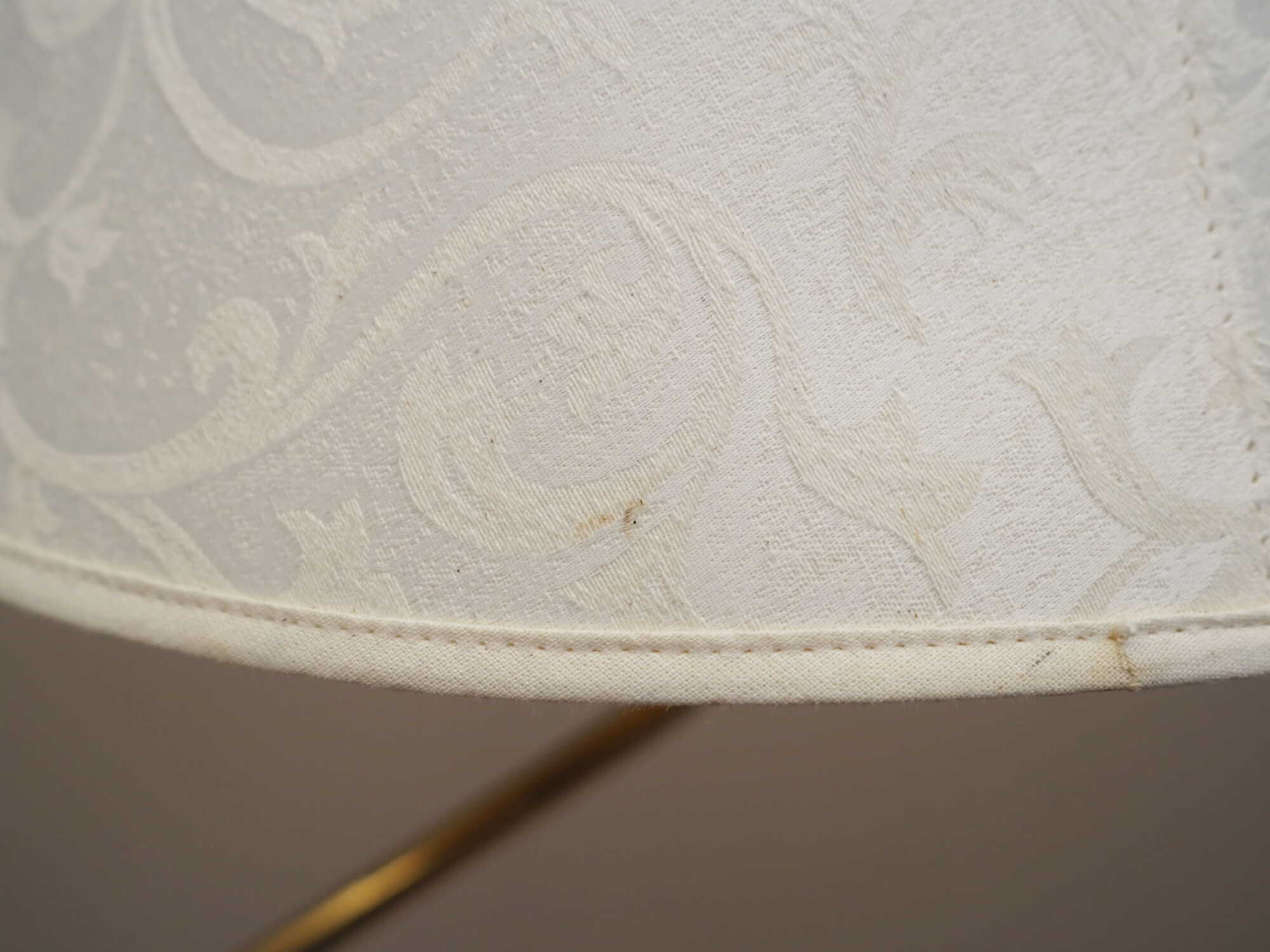 Vintage floor lamp metal textile white 1970s 4