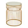 Avantis Round Side Table Iron Gold White 1